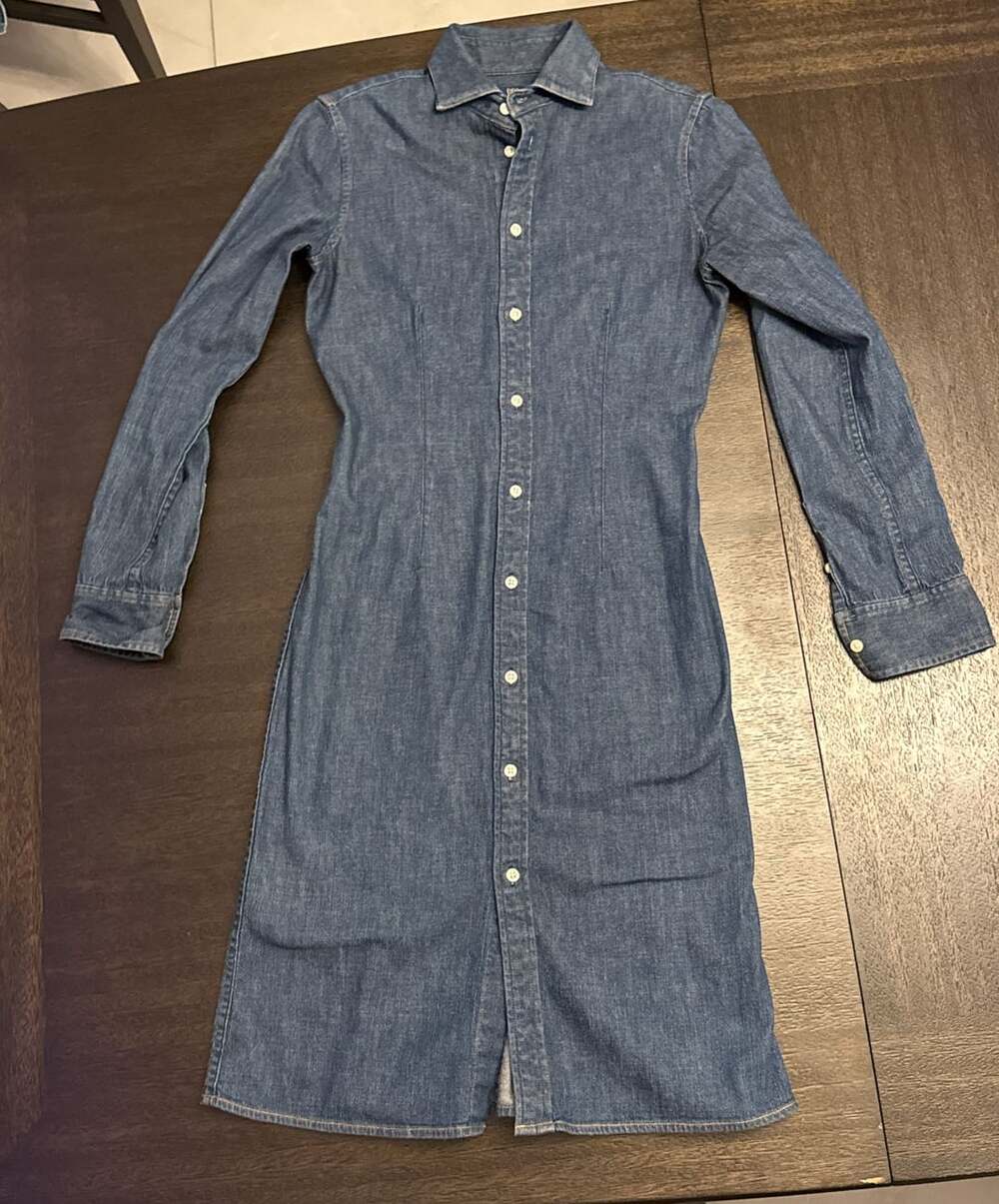 Polo Ralph Lauren Women's Long Sleeve Denim Midi Shirt Dress Size 2
